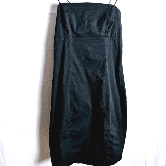 Hugo Buscati 90's Y2K Spaghetti Straps Black Mini Dress Size 6 - Picture 6 of 7